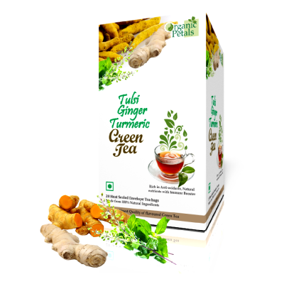 TULSI GINGER TURMERIC GREEN TEA